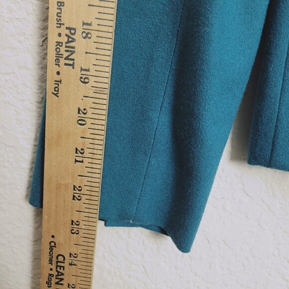 Vtg Pendleton Teal Suit Blazer Sz 10 Fall Winter Wool Single Breasted Wool Mark - Picture 4 of 10